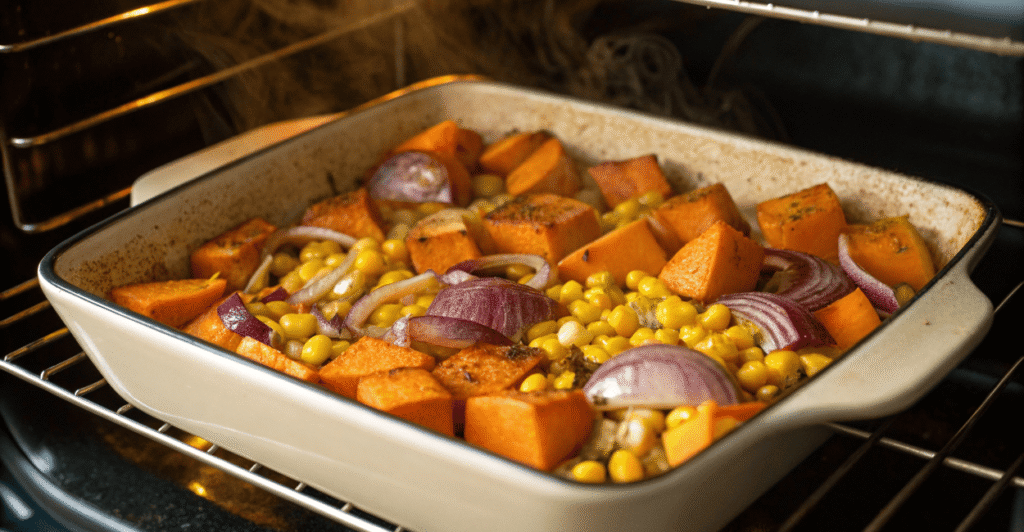Legumes Assados (cenoura, abóbora e cebola)